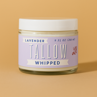 Lavender Whipped Tallow Moisturizer | Natural Beef Tallow Lotion | Calming, Preservative-Free Skincare by Lady May Tallow