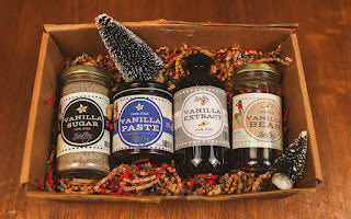 Deluxe Small Batch Vanilla Gift Box, Tahitian Vanilla Beans, Vanilla Paste, Vanilla Sugar, 8oz Vanilla Extract