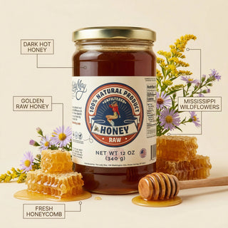Raw Honey 2 Pounds | Small Batch Farm Grown | Lady May