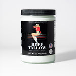 Alt Tag: 22oz Premium Grass-Fed Beef Tallow | Restaurant-Proven Cooking Fat | Seed Oil-Free jar label front view
