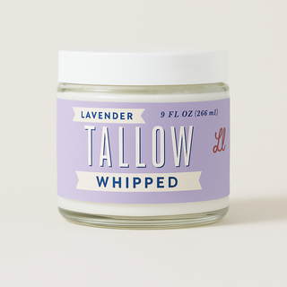 Lavender Whipped Tallow Moisturizer | Natural Beef Tallow Lotion | Calming, Preservative-Free Skincare by Lady May Tallow jar