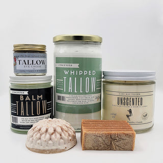 Deluxe Tallow Skin Care and Candle Set |  Premium Quality All Natural Gift Box