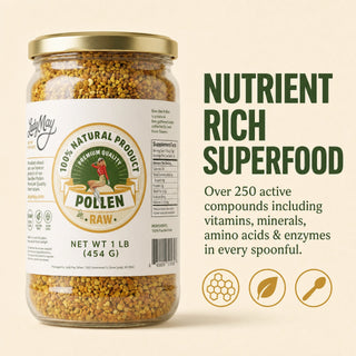 Honeymakers Raw Bee Pollen Granules by The Lady May – 100% Pure, Unheated Natural Superfood for Energy, Immune Support & Digestion – Non-GMO, Gluten-Free, Rich in Protein & Antioxidants (24 oz)