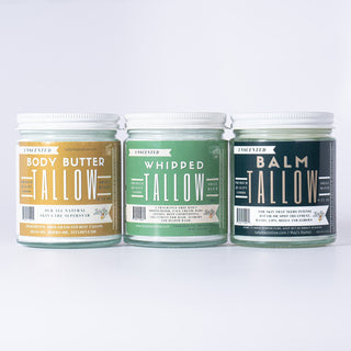 Tallow Skincare Trio - 9oz - Butter, Balm & Whipped