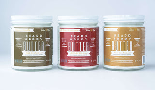 Alt Tag: Tallow Man Deluxe Gift Set – Beard Butter Trio, Hand Salve & Leather Conditioner | Premium Men's Grooming beard butter trio jars